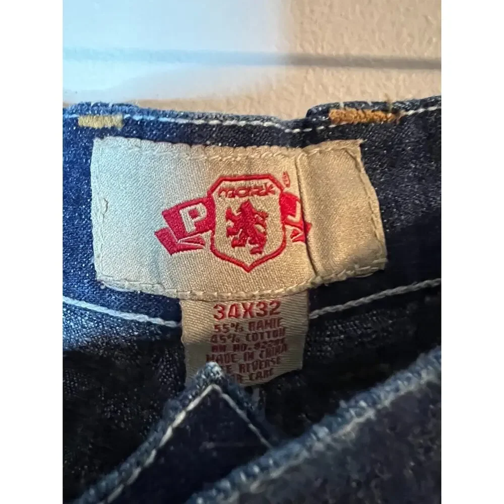 Vintage PJ Mark Jeans Men 34x32 Baggy Loose Fit Y2K Skater Embroidered Cyber